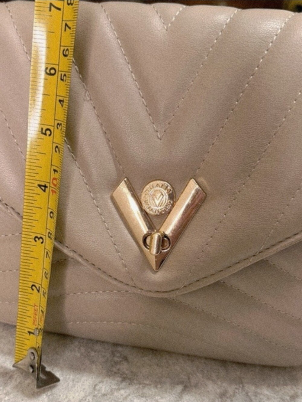 New! Valentino Orlandi Quilted Vegan Leather Crossbody w/Coin Purse $360 Retail - Picture 6 of 7